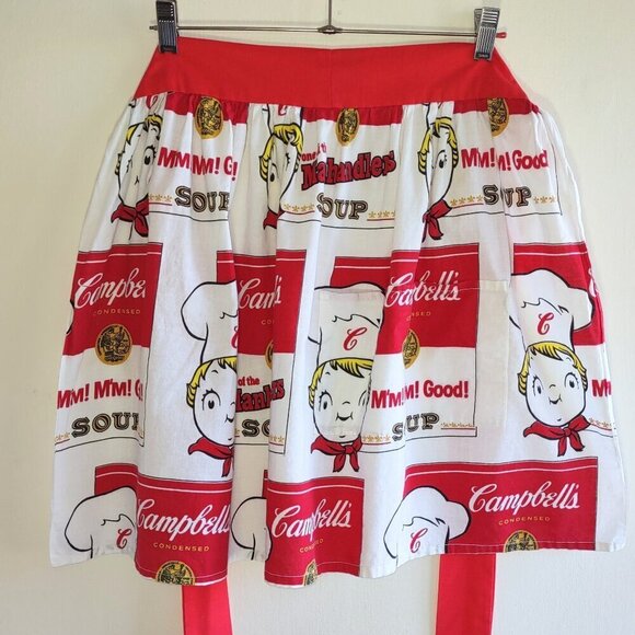 Campbell's Soup Kid Retro Waist Apron Large Pocket Nostalgia Americana Adult OS - Picture 3 of 7